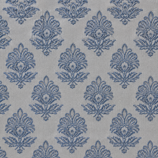 Silver-Blue Jacquard Kurta