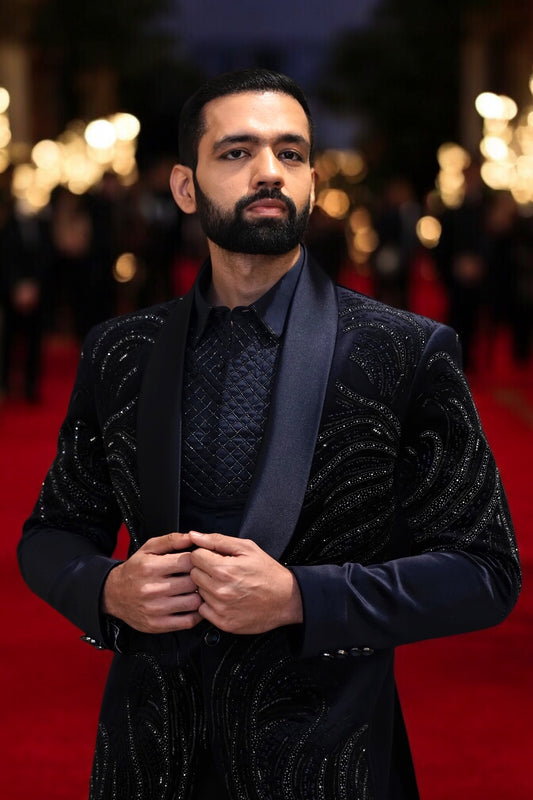 Navy Blue Designer Tuxedo