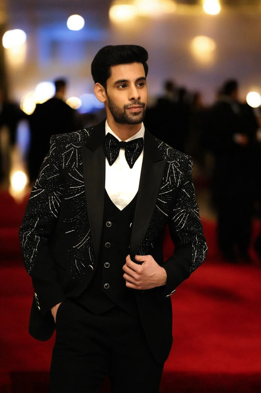 Italian Black Wool-Crepe Tuxedo