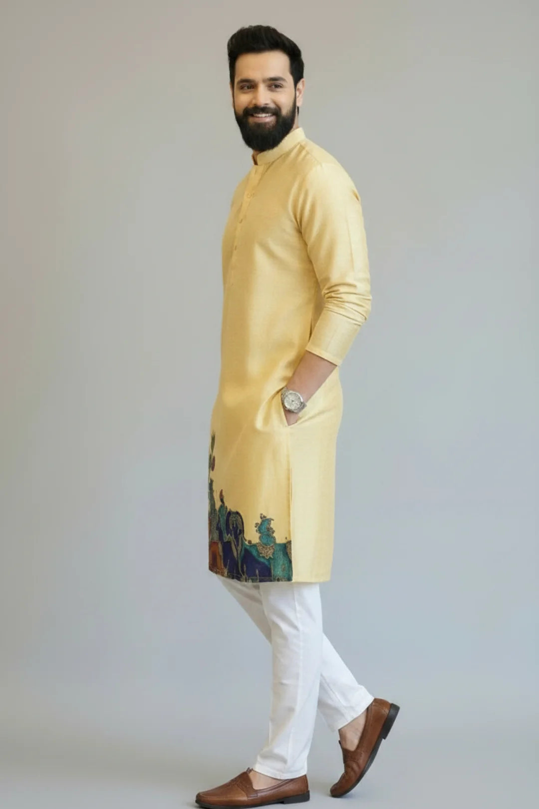 Pichwai Hand-Painted Kurta