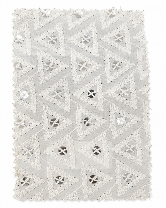 Men's Regal Thread Kurta — Ivory Geometric Embroidered Ethnic Wear USA