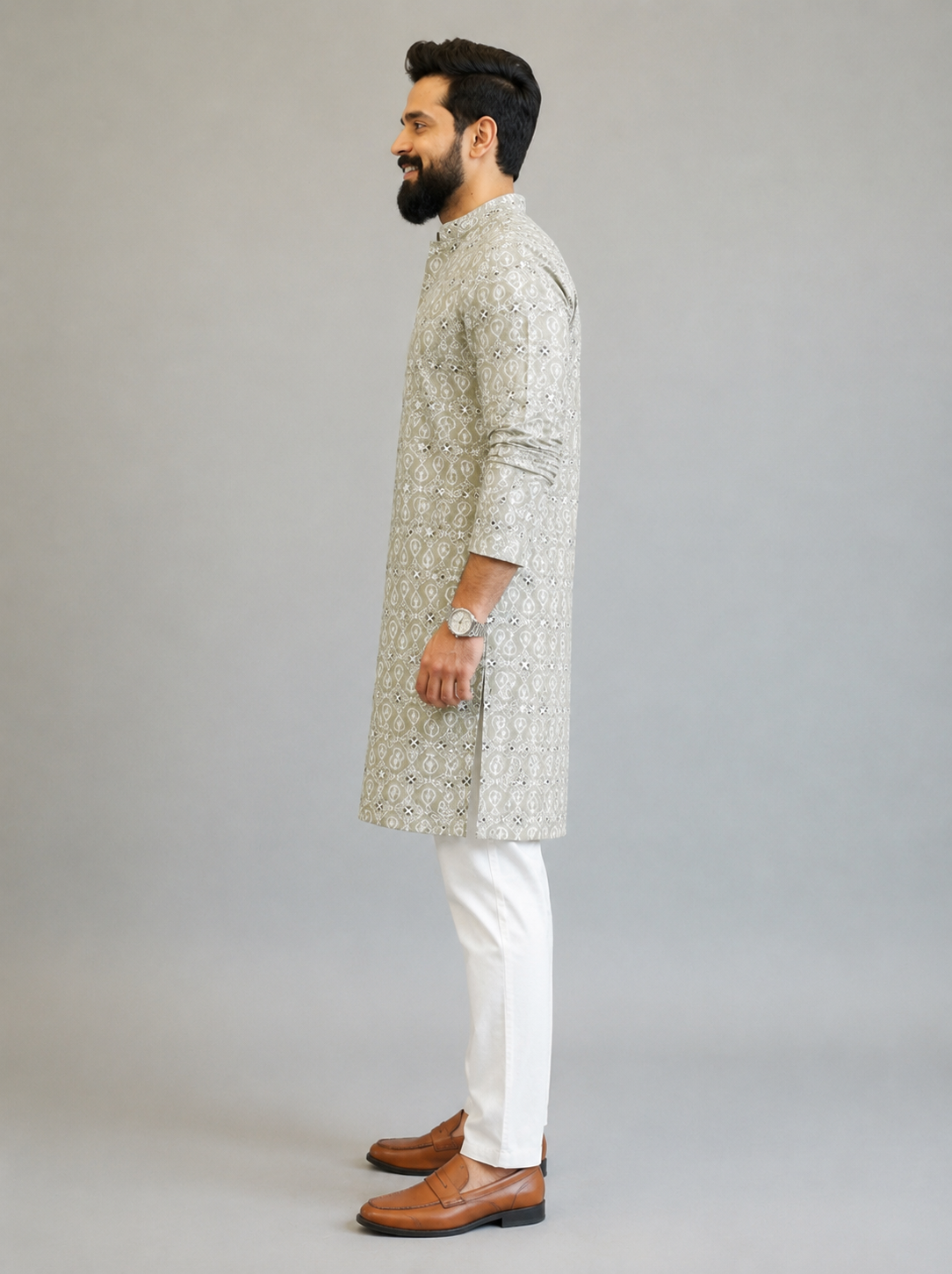 Sage Ivory Heritage Kurta