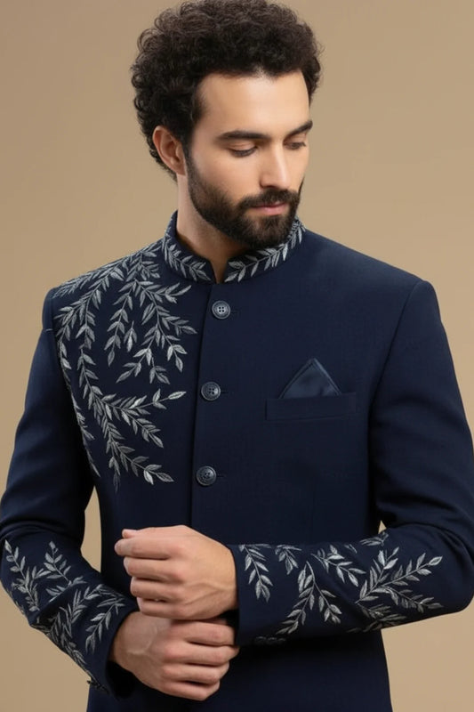 Navy Blue Designer Indo-Western