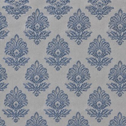 Silver-Blue Jacquard Kurta