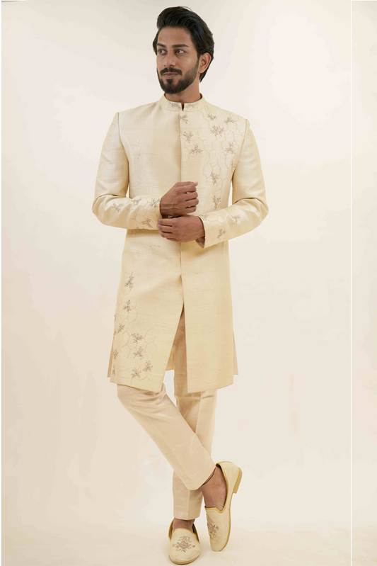 Abstract Honey comb pattern sherwani