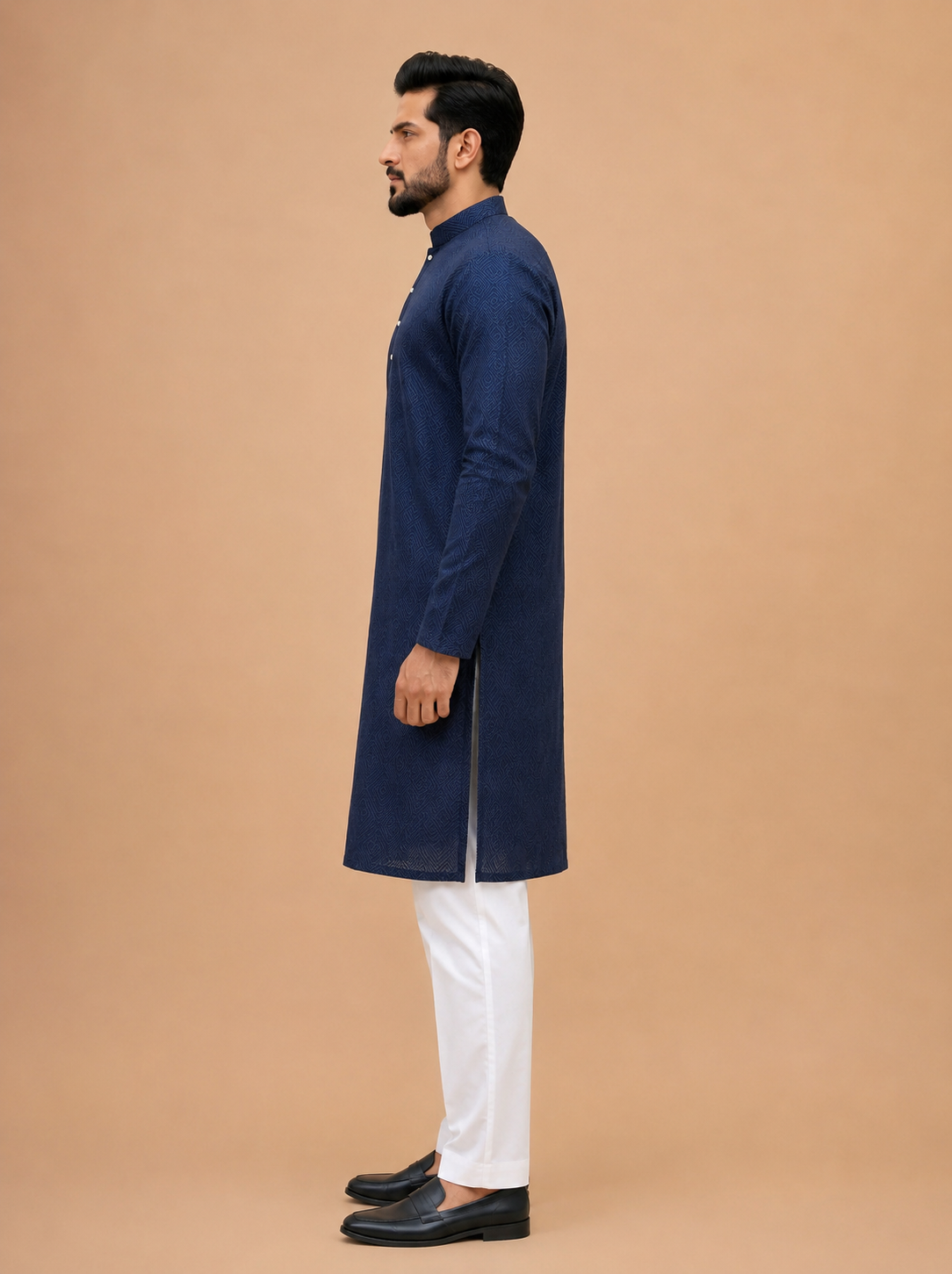 Obsidian Weave Textured Kurta