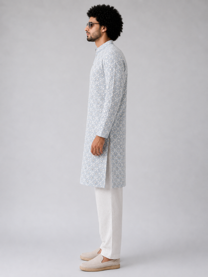 Celestial Mist Sequin Work Embroidered Kurta