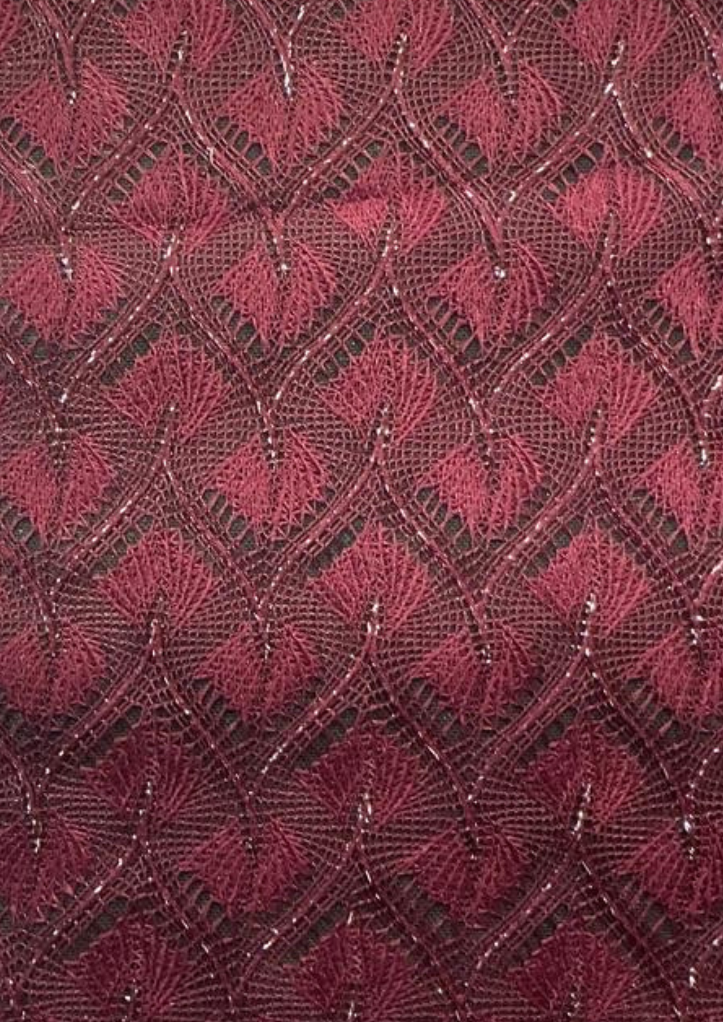 Royal Maroon Textured Kurta Set