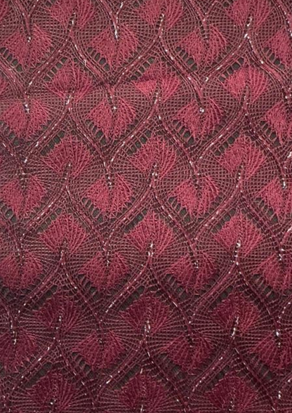 Royal Maroon Textured Kurta Set
