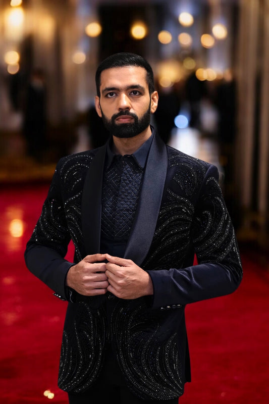 Navy Blue Designer Tuxedo