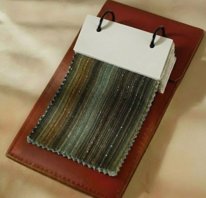 Earth-Tone Sequin Kurta with Linear Texture