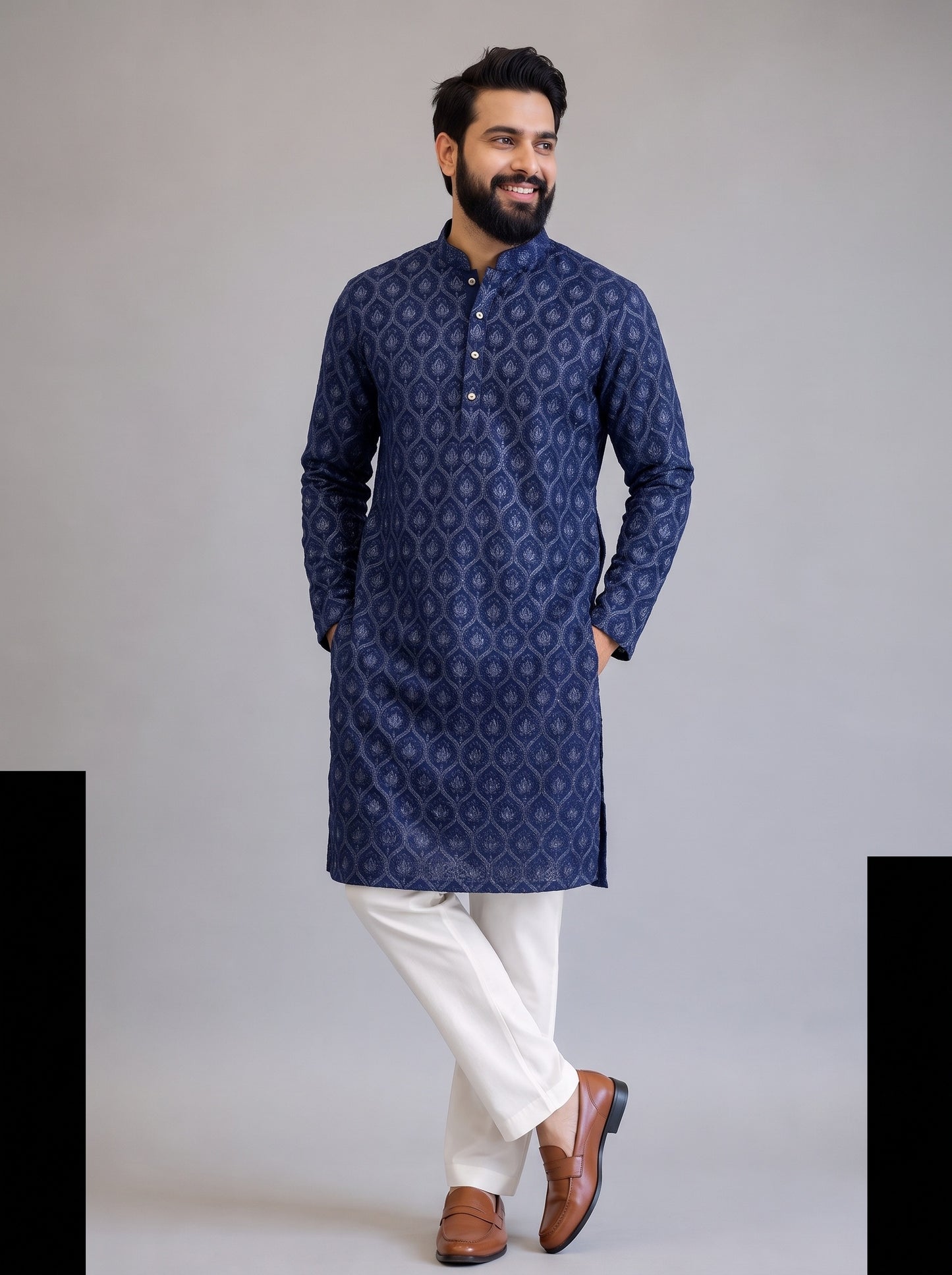 Midnight Royale Velvet Kurta