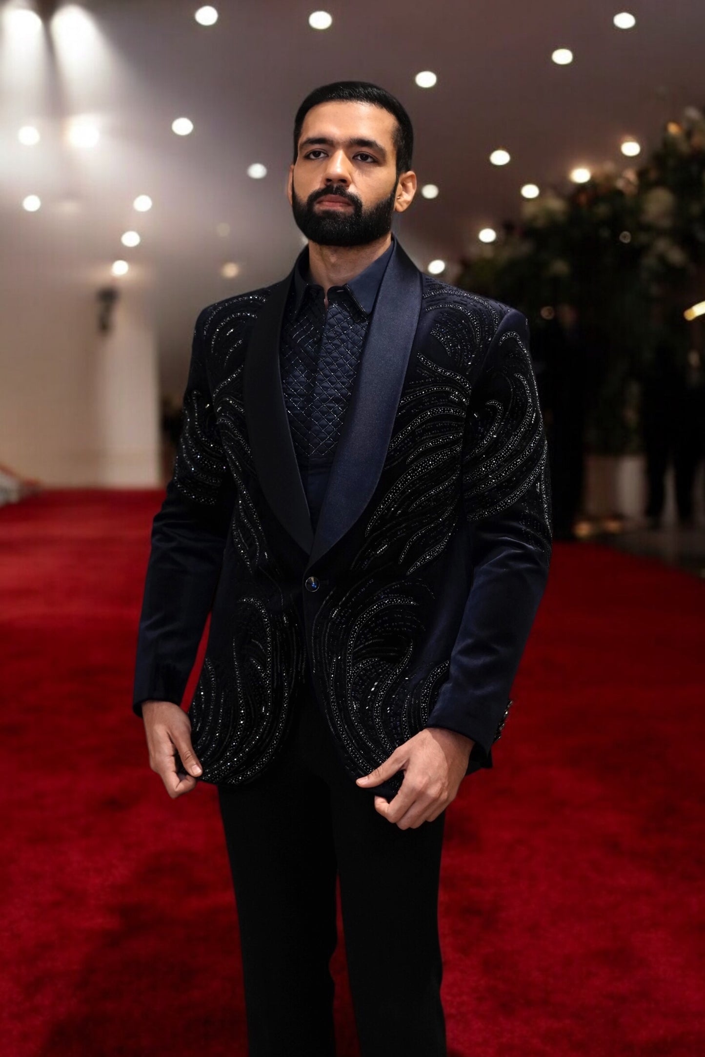 Navy Blue Designer Tuxedo