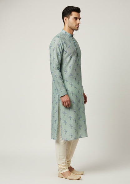 Printed Botanical Kurta