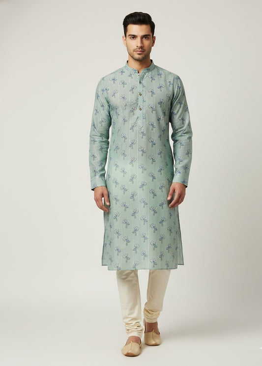 Printed Botanical Kurta