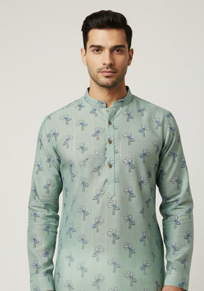 Printed Botanical Kurta