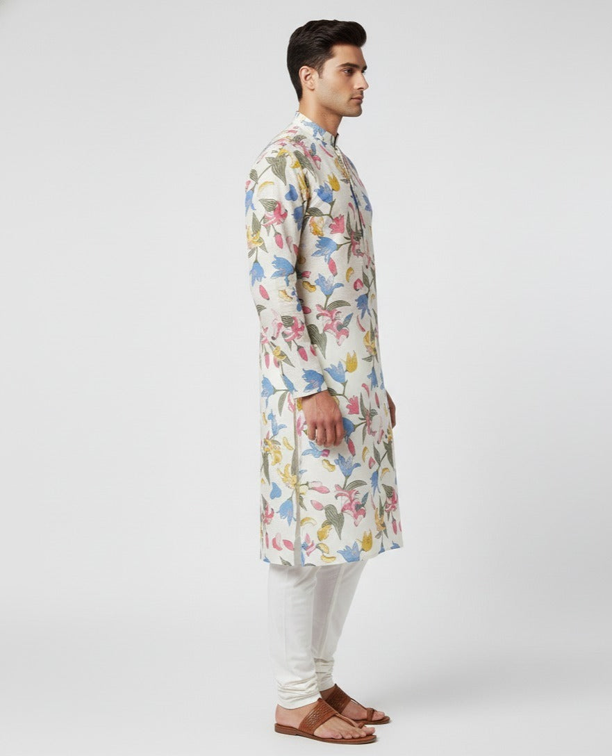 Floral all-over printed kurta