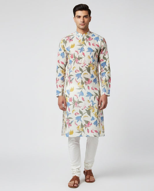 Floral all-over printed kurta