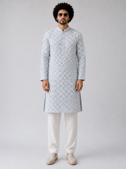 Celestial Mist Sequin Work Embroidered Kurta