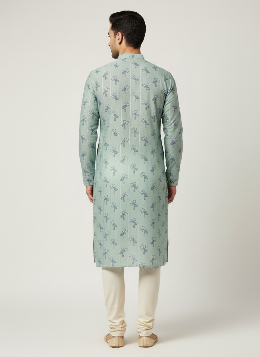 Printed Botanical Kurta