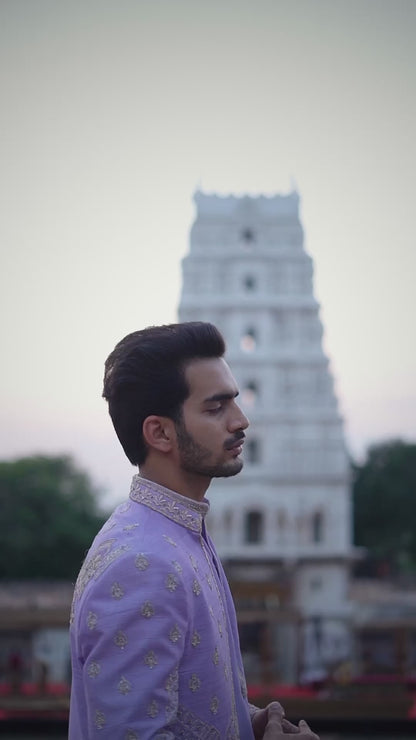 Vahana Ref Indo-Western with dupion kurta and twill silk puna pant